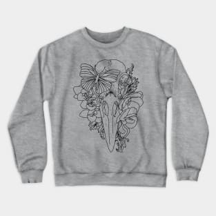 Bird Skull and Butterfly Crewneck Sweatshirt